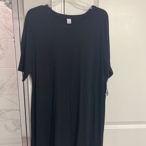 Black short sleeve dress